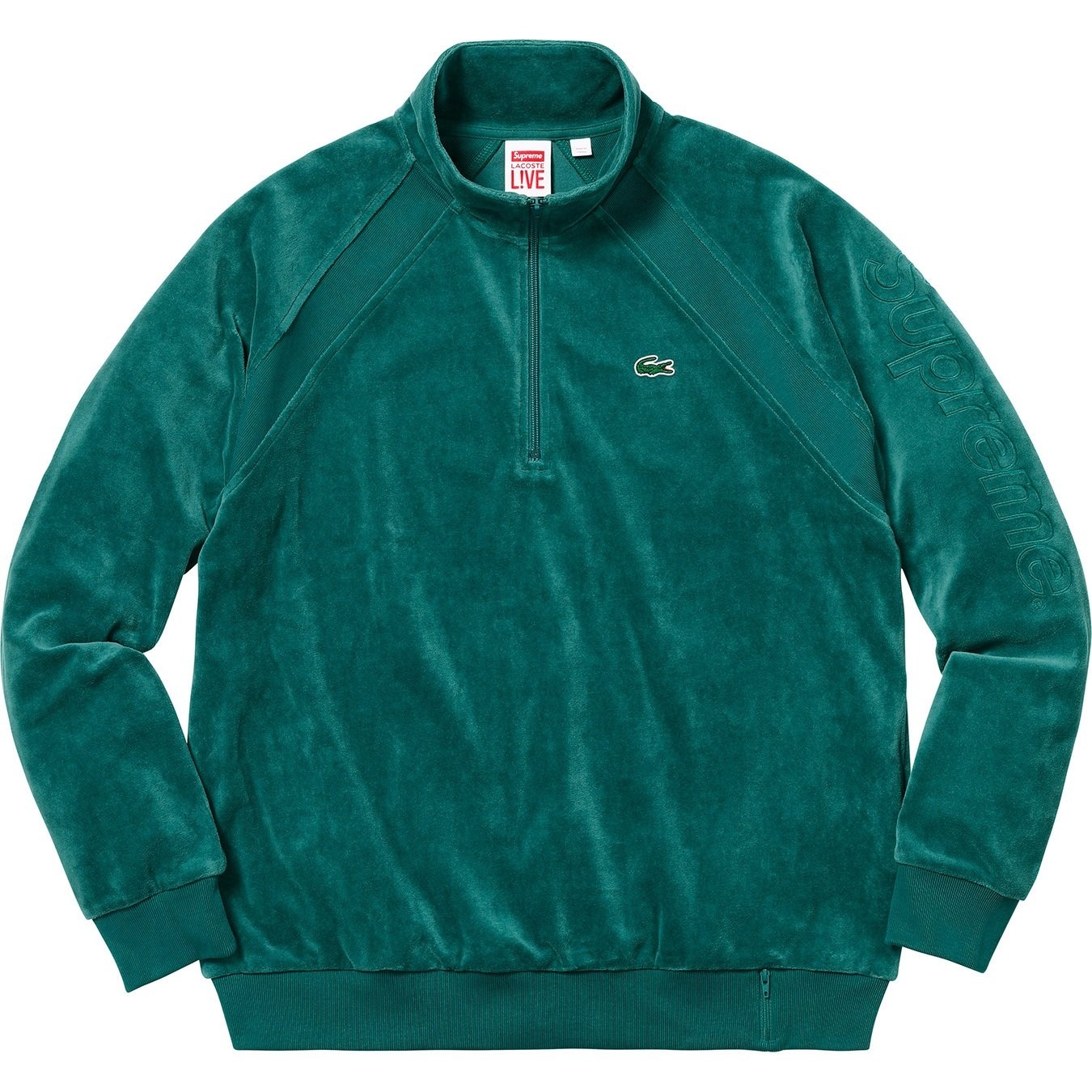 Supreme®/LACOSTE Velour Half-Zip Track Top view 3